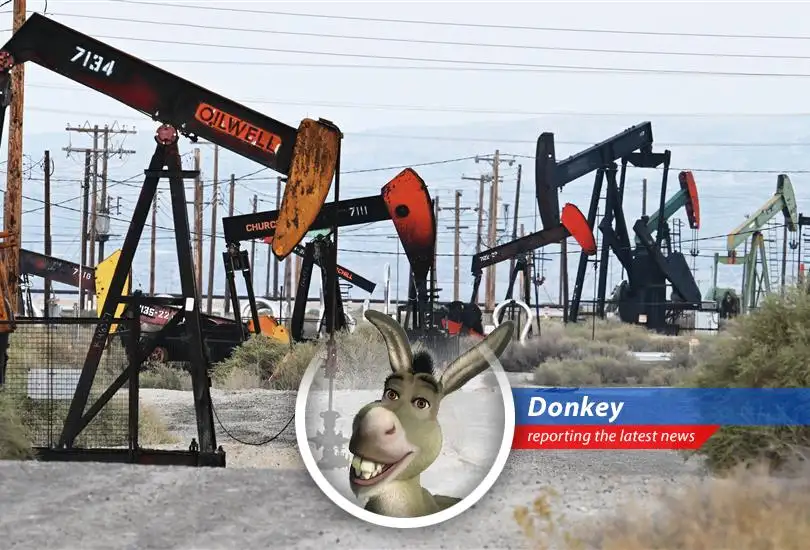 Oil tanker navigating troubled waters, reflecting the uncertainty in global energy markets.