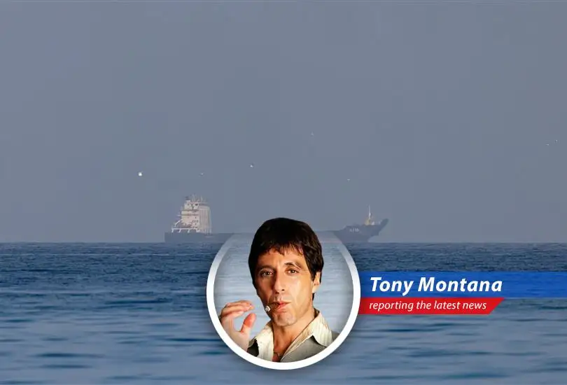 Oil tankers anchored outside the Gulf, awaiting passage through the Strait of Hormuz after a fragile truce between the U.S. and Iran.