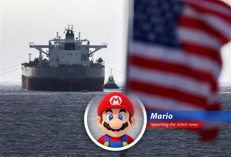 Oil tankers navigate the Strait of Hormuz, a critical global oil trade route.