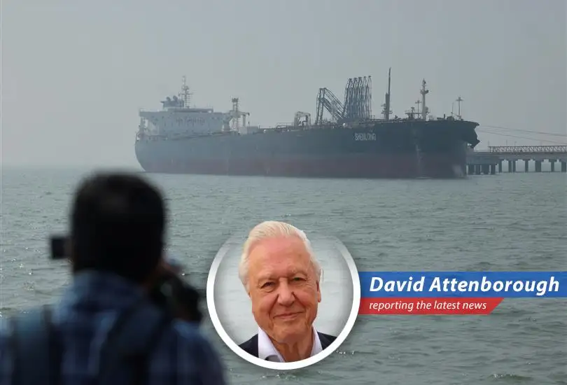 Oil tankers navigate the Strait of Hormuz before the recent escalation of tensions.