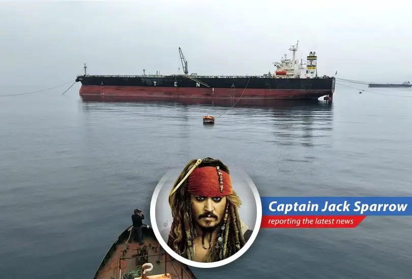 Oil tankers navigating turbulent waters mirroring the current geopolitical climate.