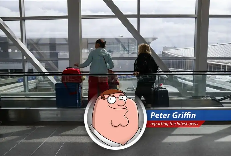 Peter Griffin ponders the rising cost of air travel. Maybe I should just drive?