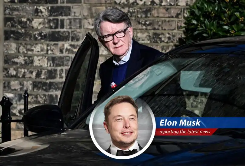 Peter Mandelson, former UK Ambassador, exits his residence following his arrest in London.