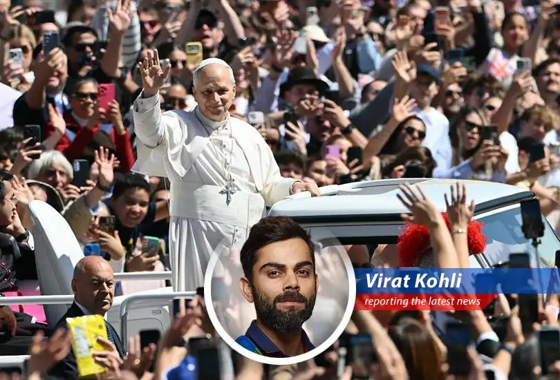 Pope Leo XIV addressing reporters before departing for a tour of African countries, reaffirming his dedication to global peace and dialogue.