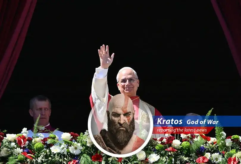 Pope Leo XIV addressing the faithful during his first Easter Mass.