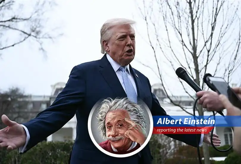 President Trump addresses reporters on the South Lawn regarding the U.S.-Iran conflict.