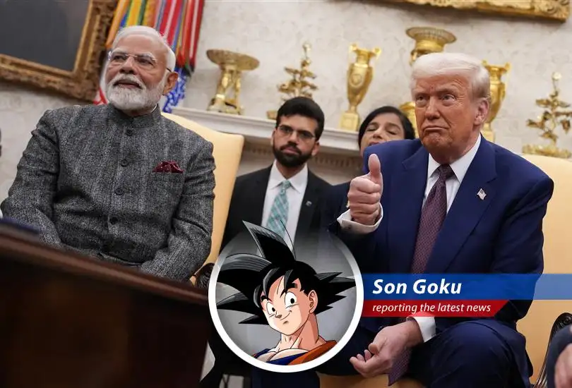 President Trump and Prime Minister Modi shake hands, but the details of their trade deal remain shrouded in mystery.