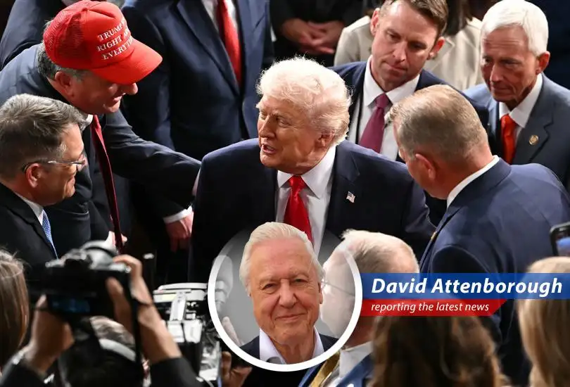 President Trump delivering his State of the Union address, focusing on domestic policy and economic promises.
