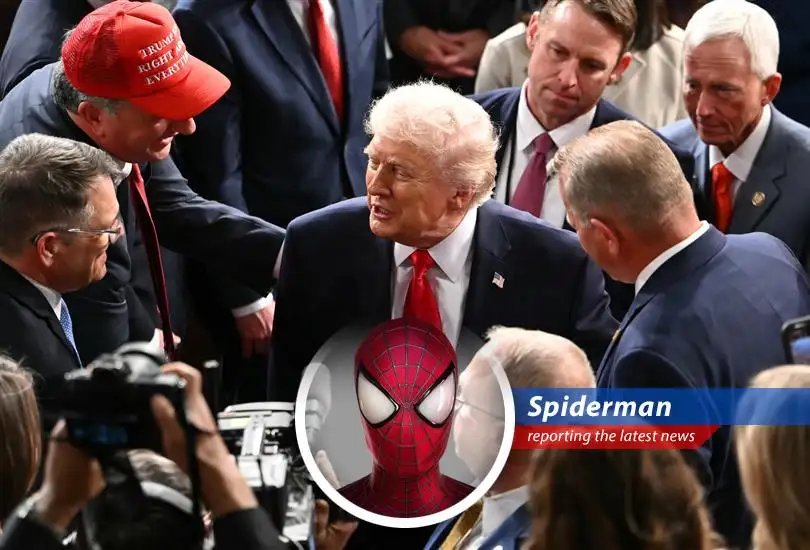 President Trump delivering his State of the Union address, strategically omitting direct references to China amid speculation of a forthcoming trade agreement.