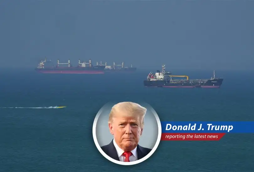 President Trump during a press conference addressing energy independence and national security. No special characters