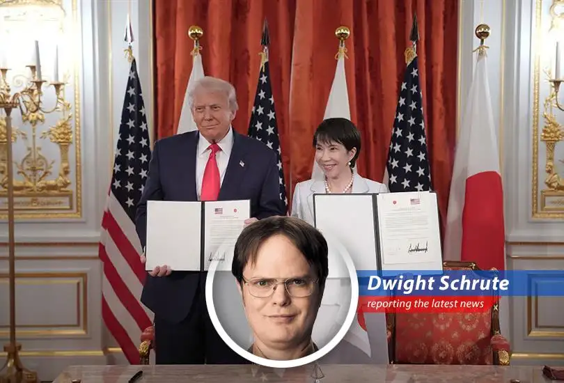 Prime Minister Takaichi and President Trump during a prior meeting discussing trade and security issues.