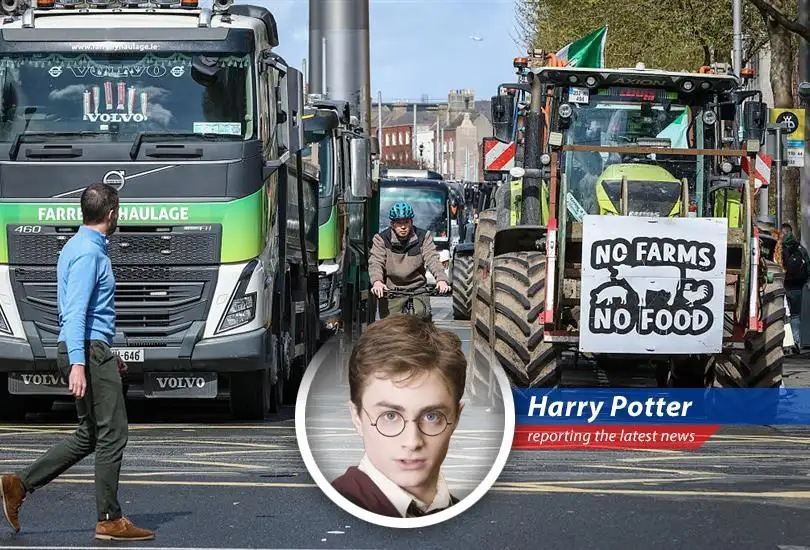 Protesters blockading fuel refineries in Ireland, demanding government action on rising fuel prices.