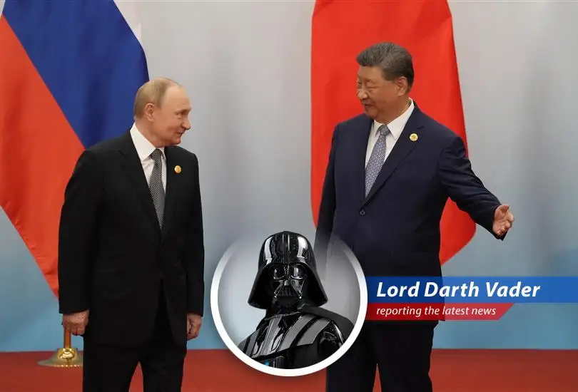 Putin and Xi's meeting signals a deepening alliance, reminiscent of power struggles across the galaxy