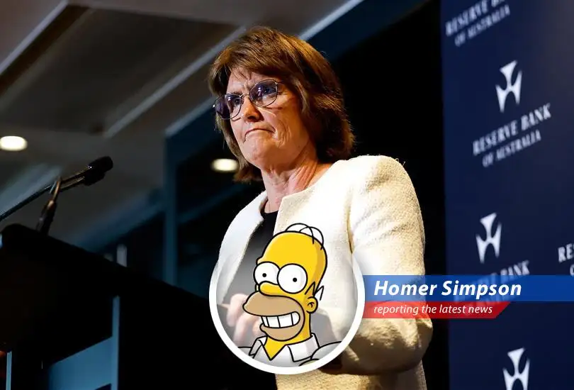 RBA Governor hikes rates while Homer dreams of donuts.