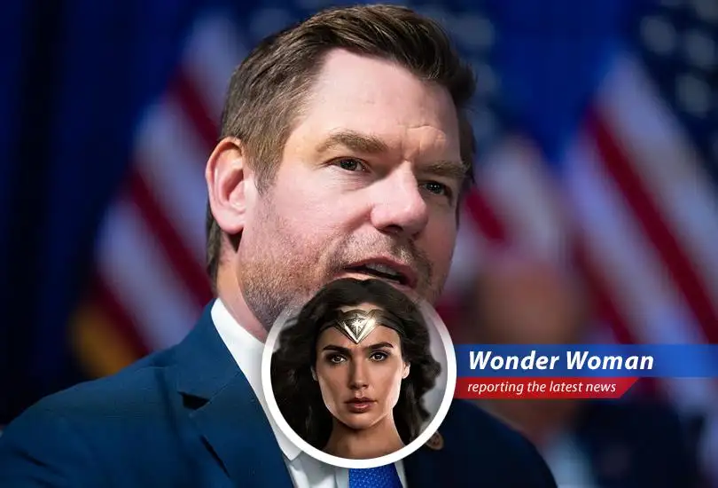 Representative Eric Swalwell addressing supporters during a campaign event prior to the emergence of sexual assault allegations.