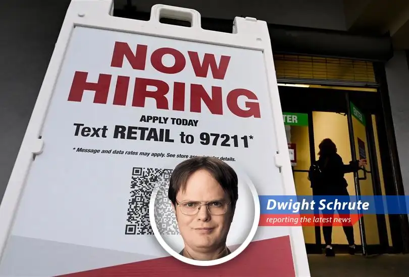 Retail workers celebrate unprecedented job growth, fueled by consumer resilience and a healthy dose of Schrute Farms beet juice.