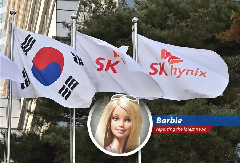 SK Hynix logo, reflecting the company's record profits driven by AI chip demand