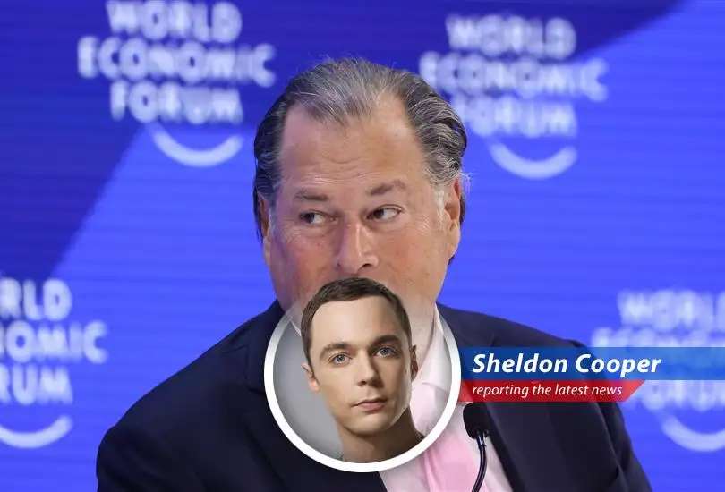 Salesforce CEO Marc Benioff addresses analysts during the earnings call.