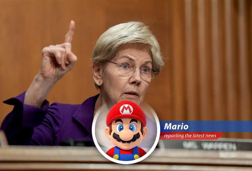Senator Elizabeth Warren addressing concerns about a potential crypto bailout.