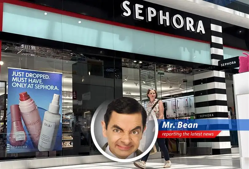 Sephora store display showcasing a range of skincare products marketed towards young consumers