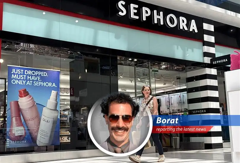 Sephora store display showcasing a variety of skincare products targeted towards younger consumers.