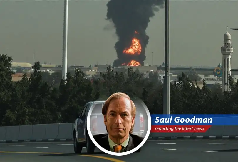 Smoke rises following reported strikes in the Middle East amid escalating tensions.