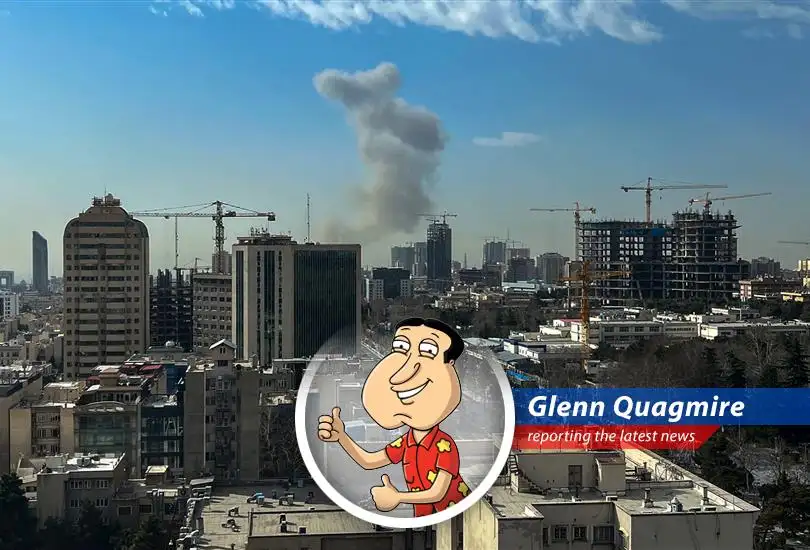 Smoke rises over Tehran following reported Israeli strikes amid escalating tensions in the Middle East.