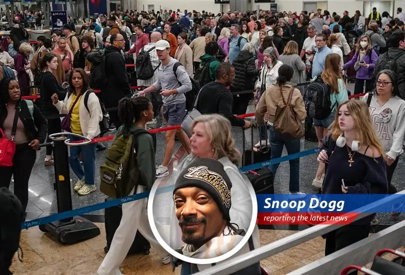 Snoop Dogg pondering the ICE deployment at airports.