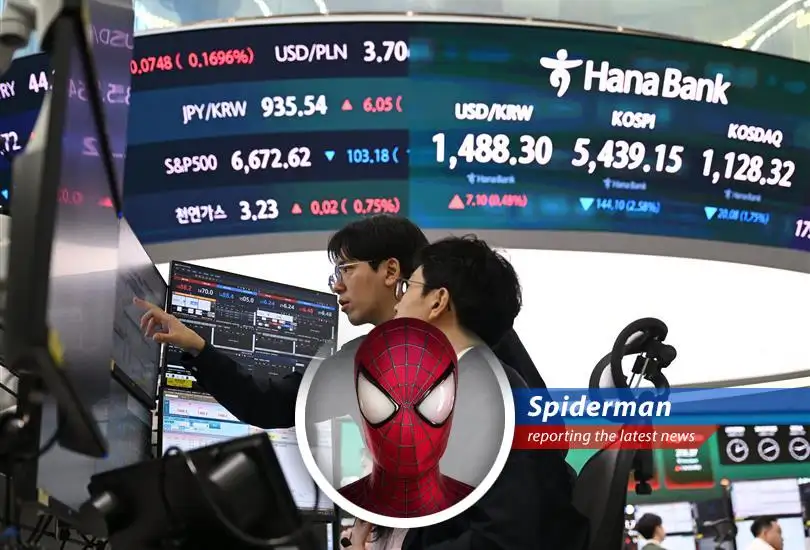 South Korea's Kospi index experiences significant volatility due to heavy foreign investor outflows.