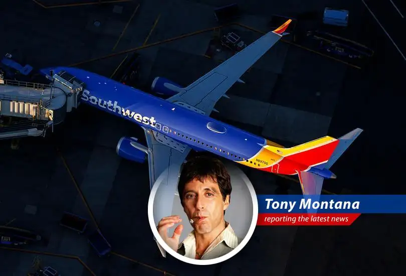 Southwest Airlines jet taking off, symbolizing the company's renewed focus on profitability and business model overhaul.