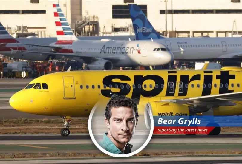 Spirit Airlines aircraft at an airport, symbolizing the airline's efforts to regain operational stability amidst financial restructuring.