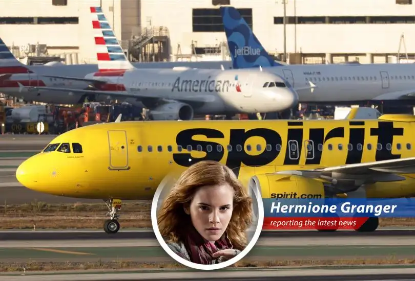 Spirit Airlines jet on the tarmac, symbolizing the airline's efforts to regain stability after financial challenges and pilot shortages.