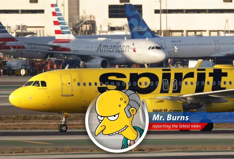 Spirit Airlines jet taking off, symbolizing the airline's efforts to recover and rebuild its workforce after bankruptcy challenges.