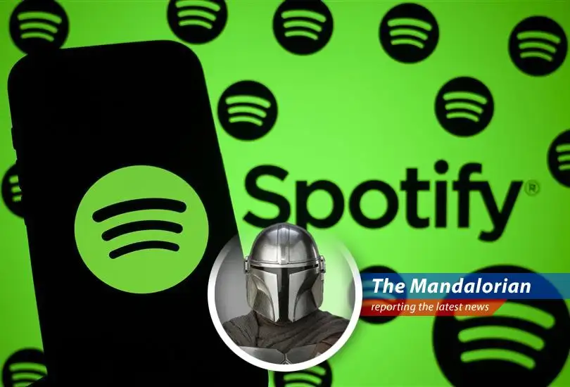Spotify's logo shines bright as the company announces impressive growth in users and revenue.