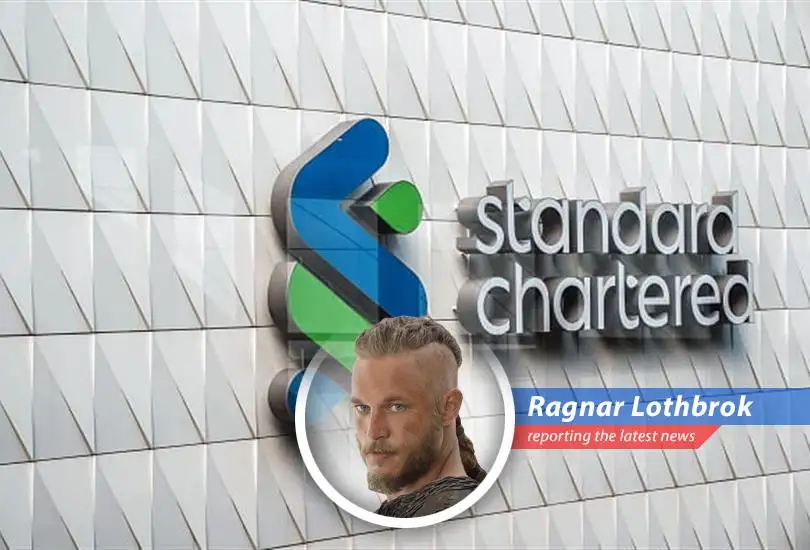 Standard Chartered sets sights on profit gains with strategic workforce adjustments, mirroring a Viking longship charting a course for richer lands.