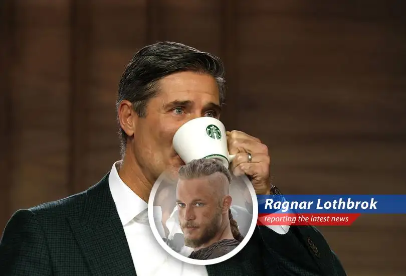 Starbucks store front with customers enjoying coffee.