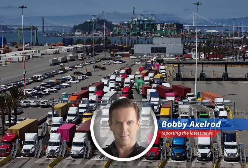 Stock tickers display market volatility amidst AI disruption fears.