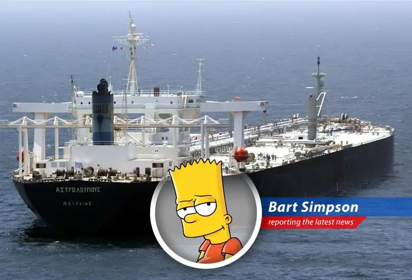 Stranded Russian oil tanker feeling like Milhouse at a pool party - nobody wants it, until now.