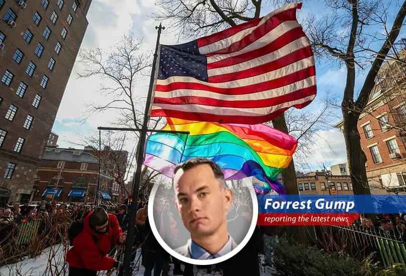 The Pride flag flies proudly at Stonewall National Monument before its removal sparked controversy.