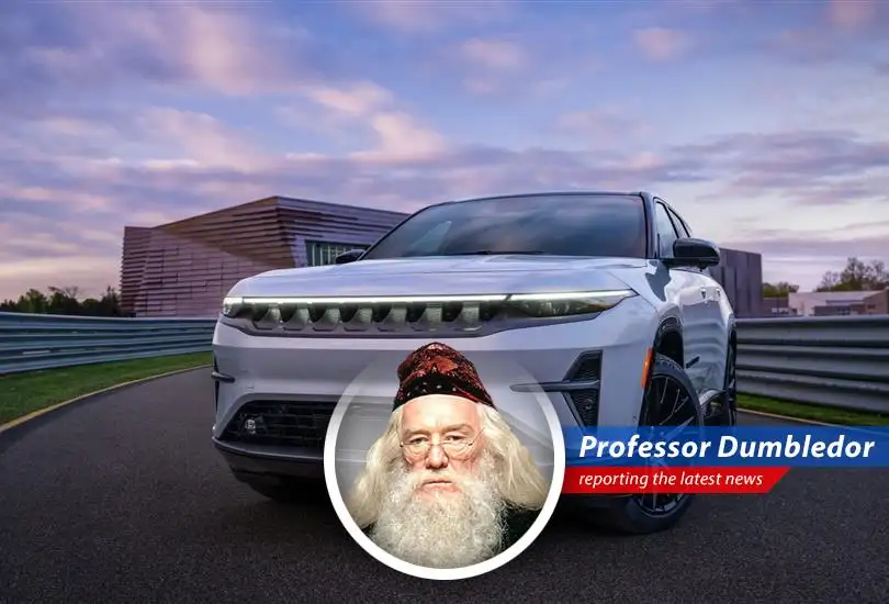 The magical world meets the automotive industry as Dumbledore shares his thoughts on the new all-electric Jeep SUV.