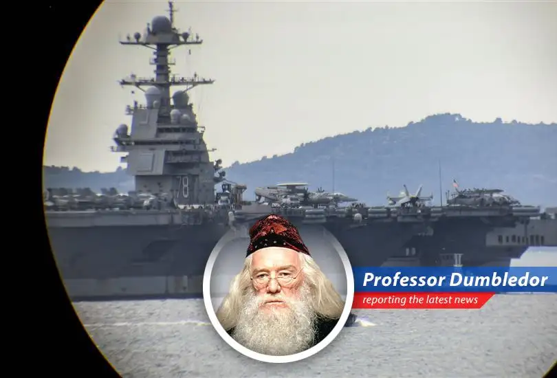 U.S. Navy ships enforcing the blockade in the Gulf of Oman, a move that sharply curtails Iranian sea trade.