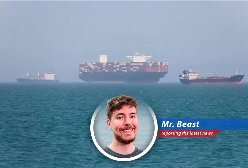 U.S. Navy ships patrolling the Strait of Hormuz under 