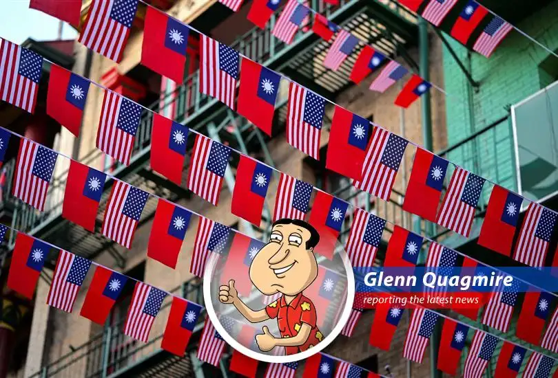 U.S. and Taiwan representatives shake hands on a landmark trade agreement, heralding a new era of economic cooperation.