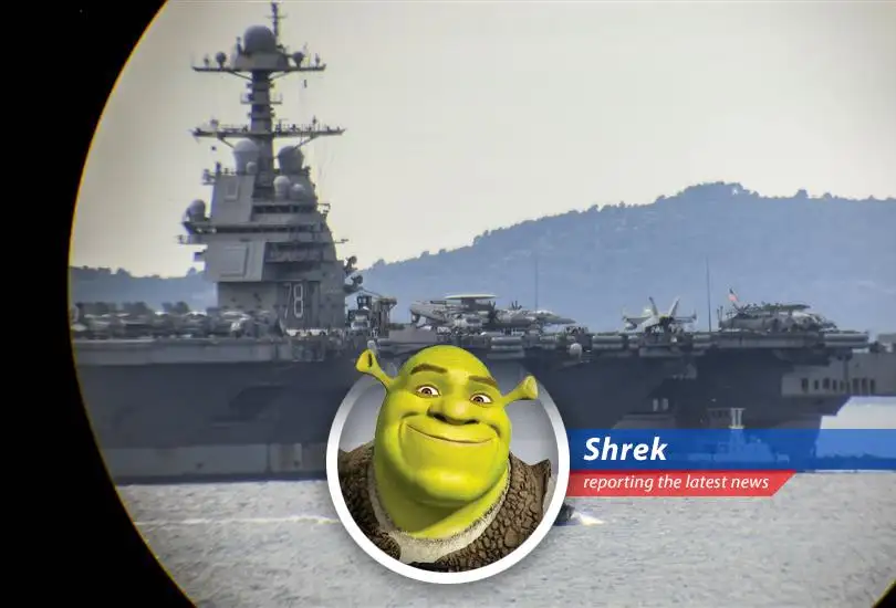 U.S. naval blockade of Iranian ports in the Strait of Hormuz disrupting global trade.