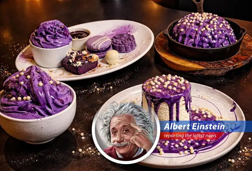 Ube desserts at Kasa and Kin restaurant in London, highlighting the vibrant purple hue that's captivating global audiences