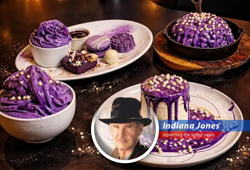 Ube desserts on display, showcasing the vibrant purple color that is driving the food trend