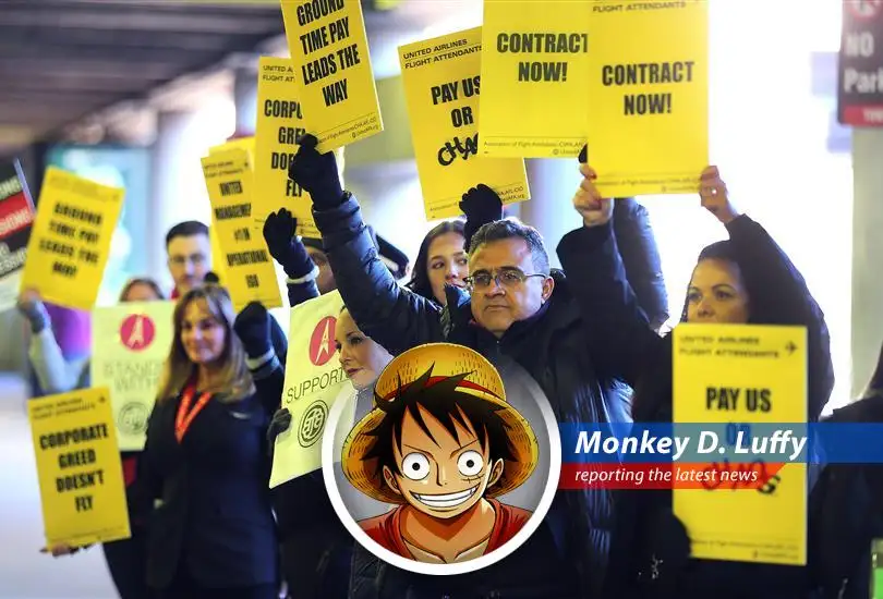 United Airlines flight attendants celebrate a tentative labor agreement promising better pay and working conditions
