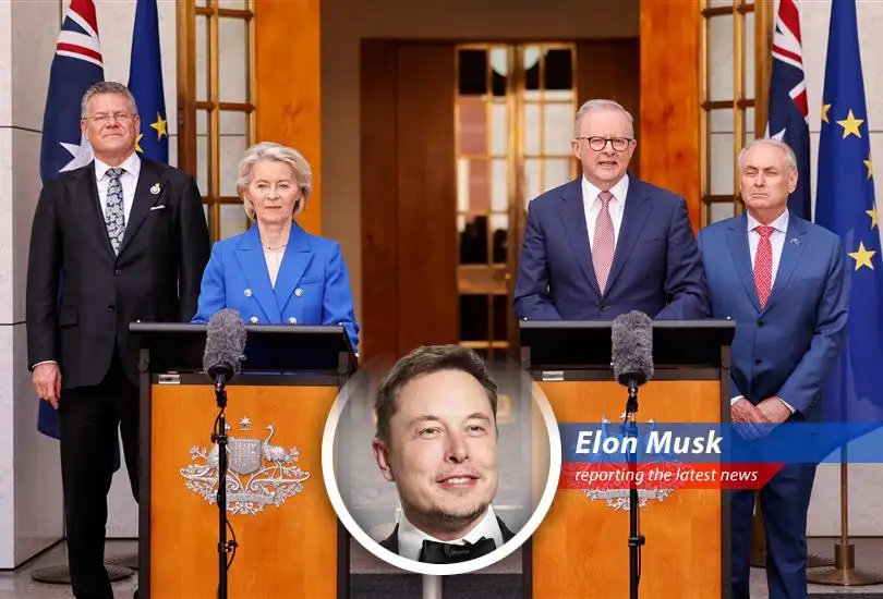 Ursula von der Leyen and Anthony Albanese finalize a landmark trade agreement between the EU and Australia.