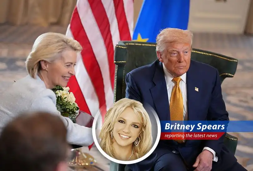 Ursula von der Leyen celebrates the provisional trade agreement with the US avoiding tariff escalation.