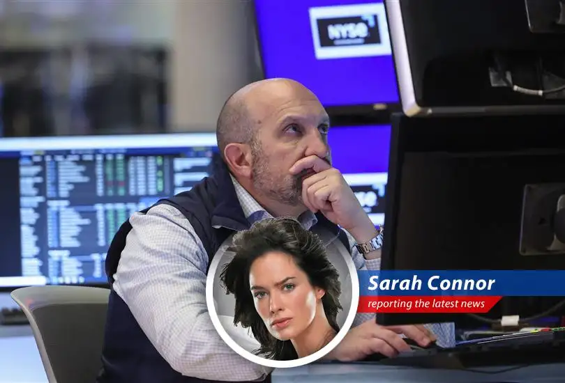 Wall Street traders react to fluctuating markets amidst geopolitical tensions and tech industry shifts.